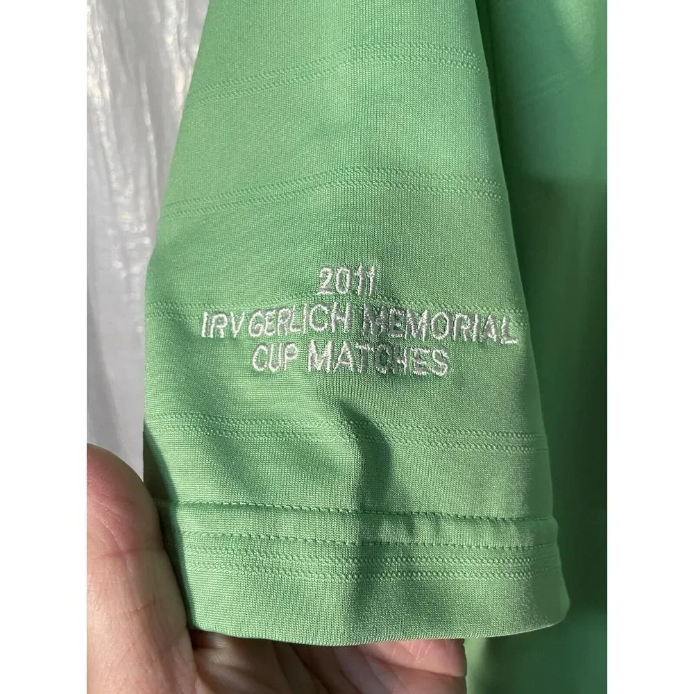 Adidas Golf ClimaCool Green Performance‎ Polo Shirt Size L